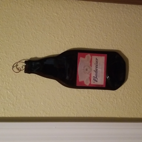 BUDWEISER WALL PLAQUE -SPOON REST-REAL BOTTLE - Picture 5 of 7